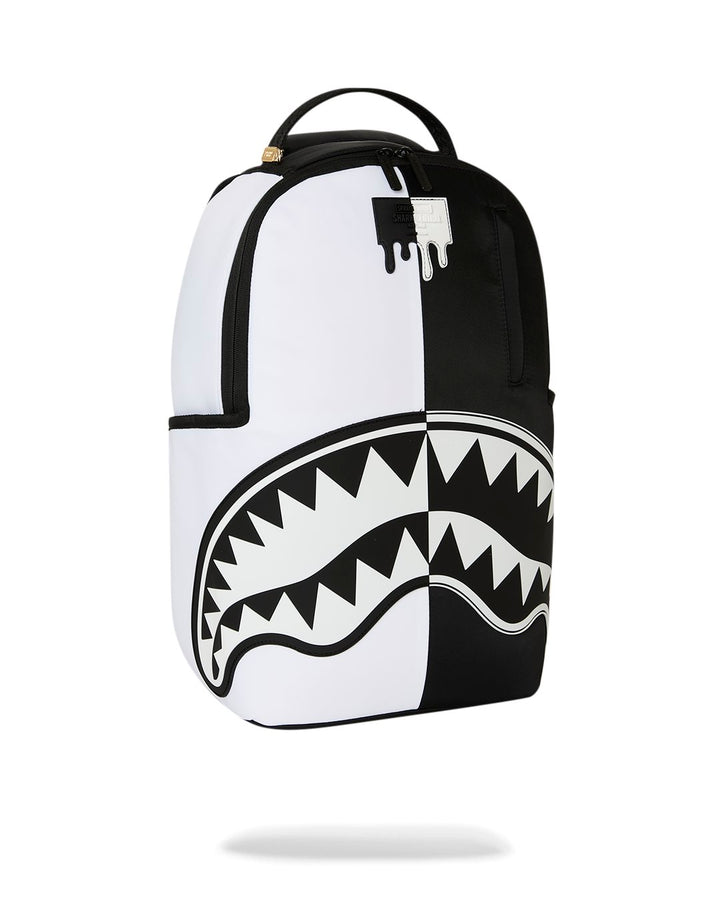 SHARK CENTRAL BLACK AND WHITE STENCIL BACKPACK