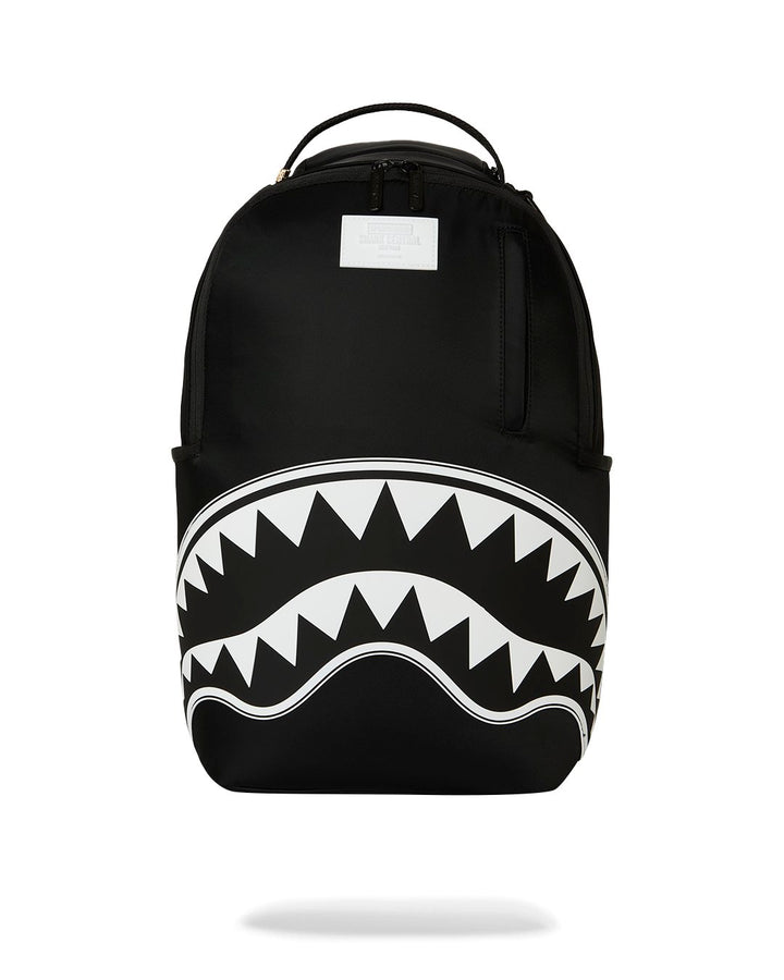 SHARK CENTRAL WHITE STENCIL SHARK BLACK NYLON BACKPACK