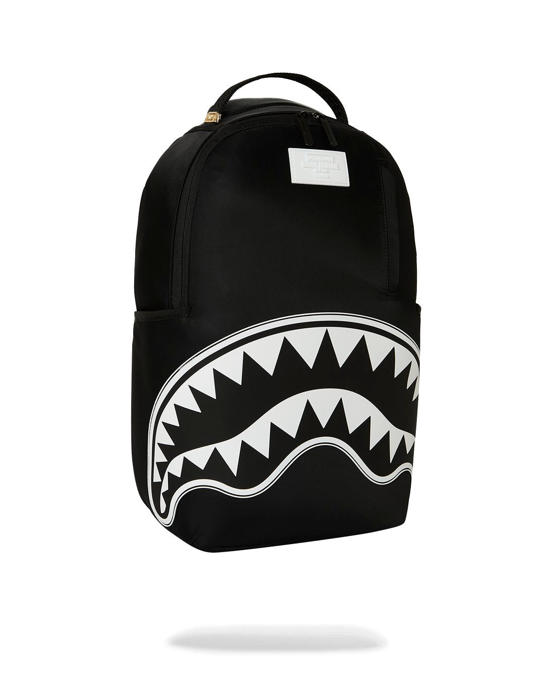 SHARK CENTRAL WHITE STENCIL SHARK BLACK NYLON BACKPACK