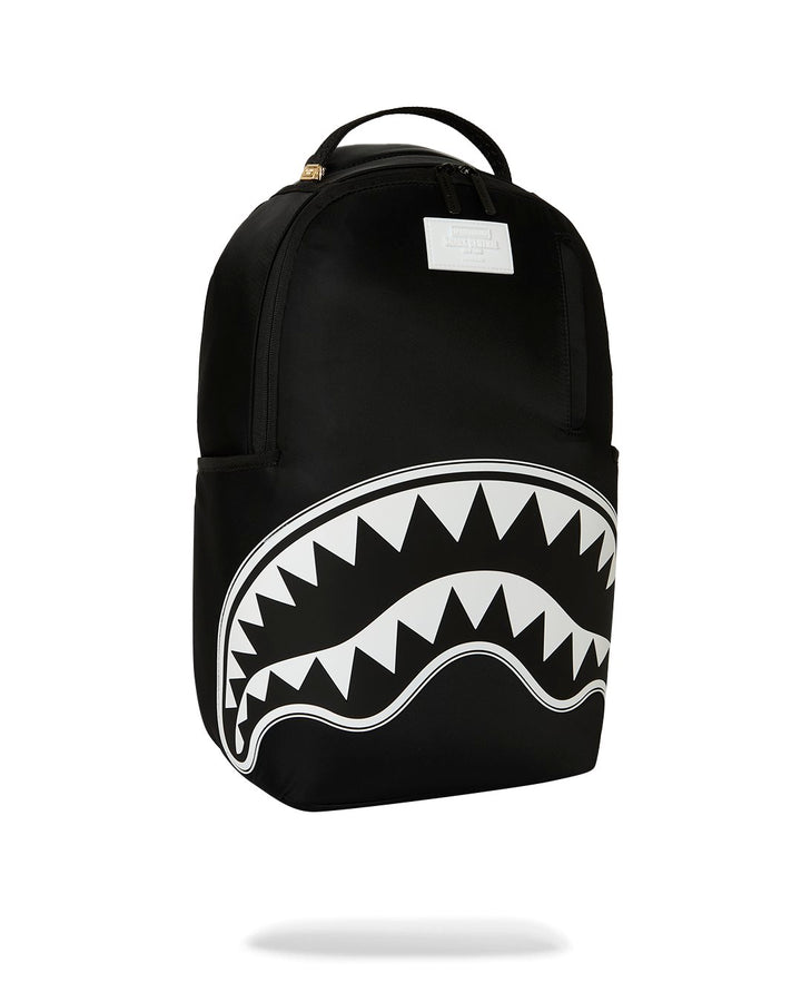 SHARK CENTRAL WHITE STENCIL SHARK BLACK NYLON BACKPACK