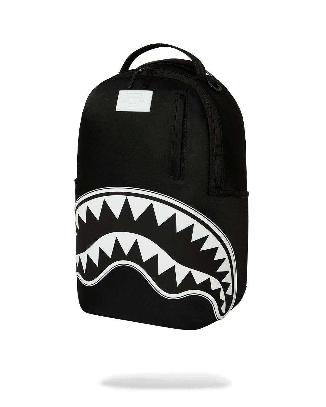 SHARK CENTRAL WHITE STENCIL SHARK BLACK NYLON BACKPACK