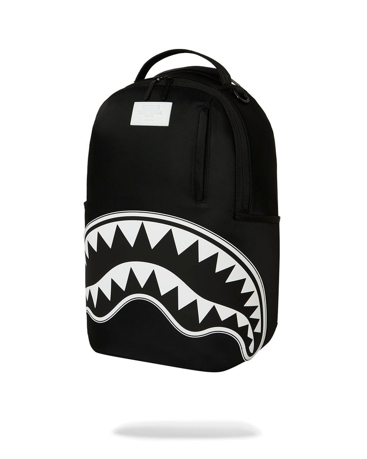 SHARK CENTRAL WHITE STENCIL SHARK BLACK NYLON BACKPACK