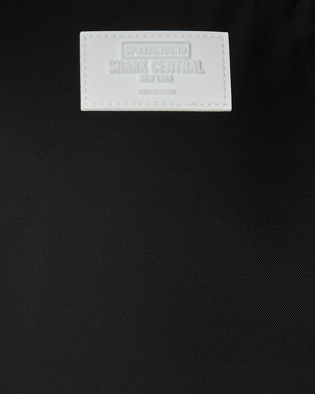 SHARK CENTRAL WHITE STENCIL SHARK BLACK NYLON BACKPACK