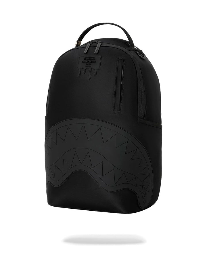 SHARK CENTRAL BLACKED OUT EMBOSSED NYLON BACKPACK