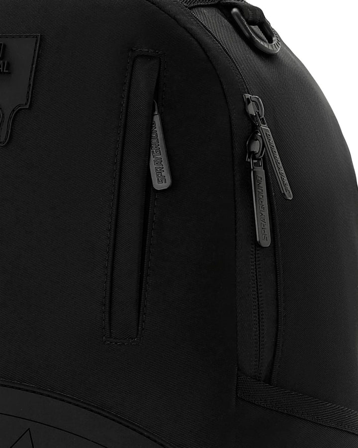 SHARK CENTRAL BLACKED OUT EMBOSSED NYLON BACKPACK