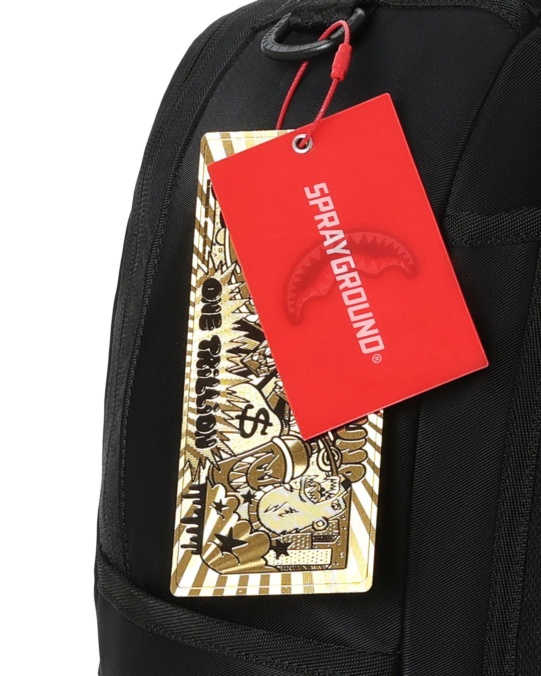 SHARK CENTRAL BLACKED OUT EMBOSSED NYLON BACKPACK