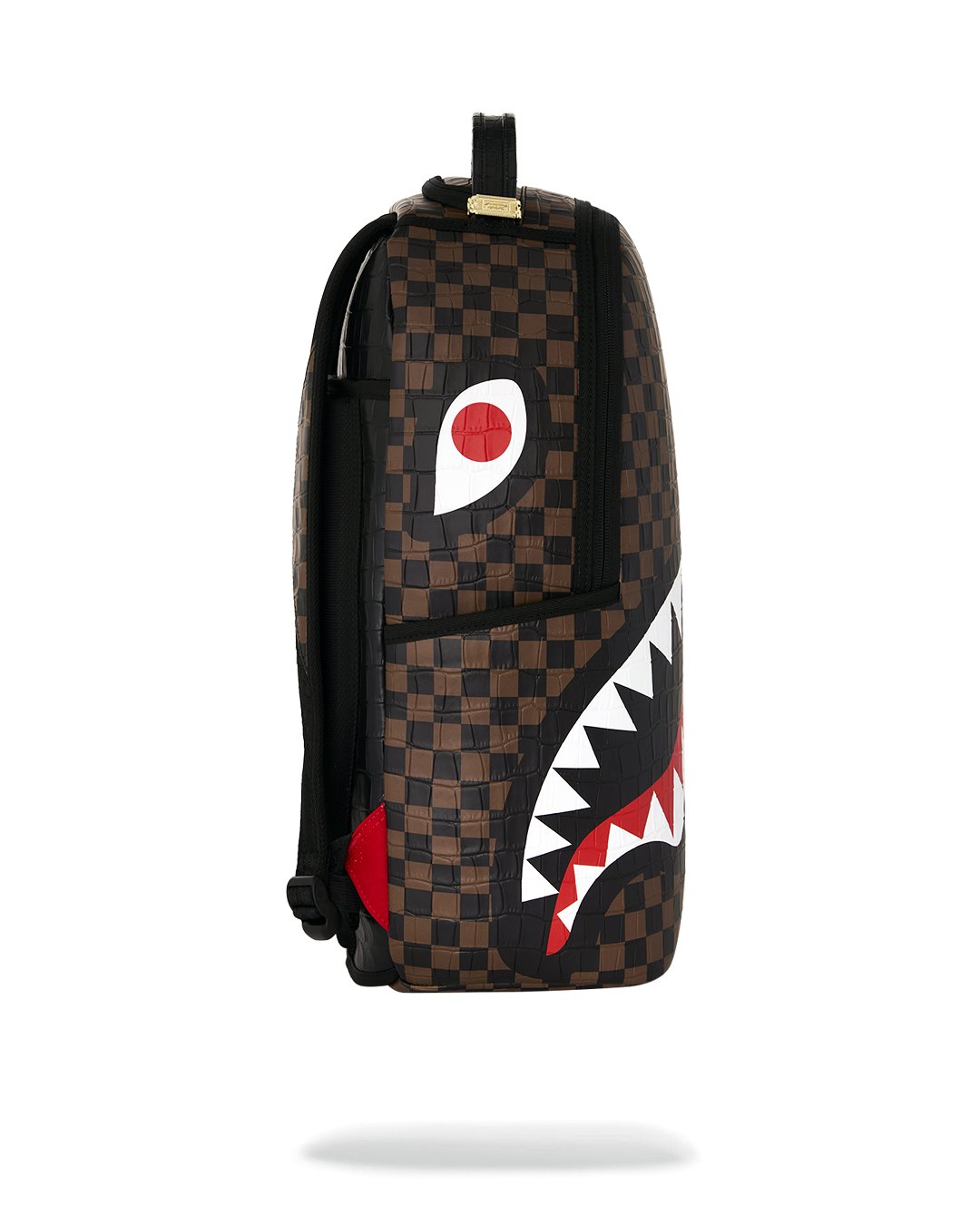 BROWN CHECKER SNAKESKIN SIP DLXSV BACKPACK