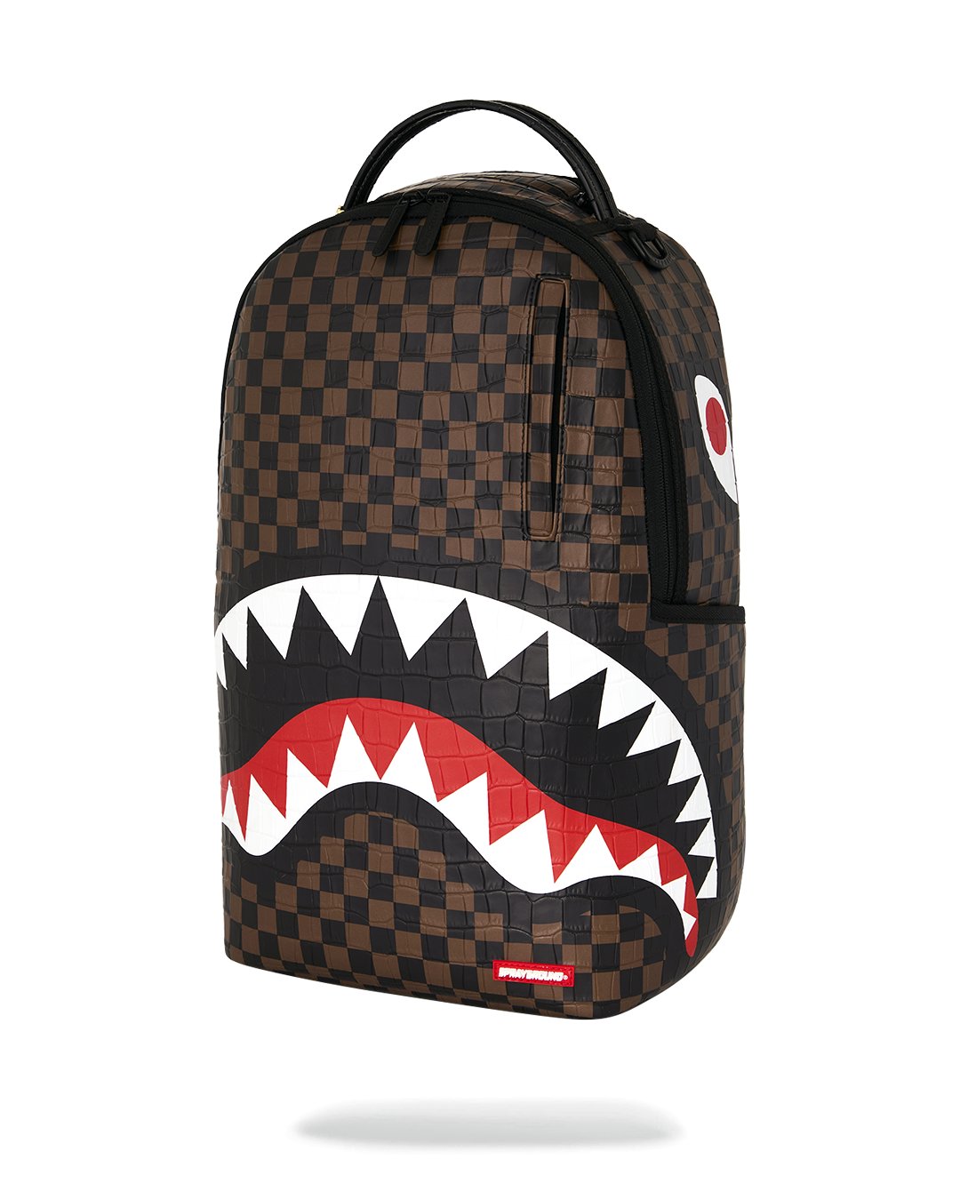 BROWN CHECKER SNAKESKIN SIP DLXSV BACKPACK