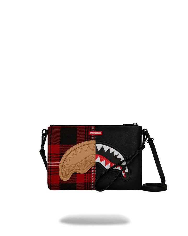 PLAID SPLIT CROSSOVER CLUTCH