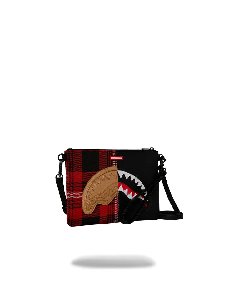 PLAID SPLIT CROSSOVER CLUTCH
