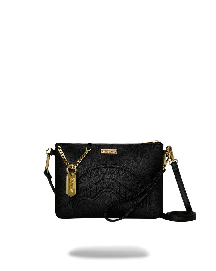 SHARK CENTRAL GOLD TAG CROSSOVER CLUTCH