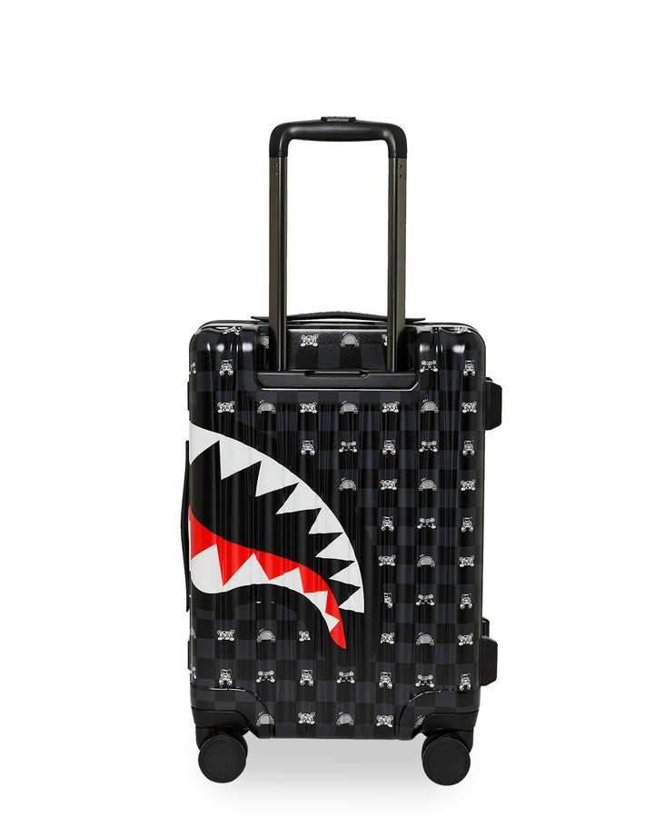 GRAY PEEKING CHARACTER SKETCH CARRY-ON HARD LUGGAGE