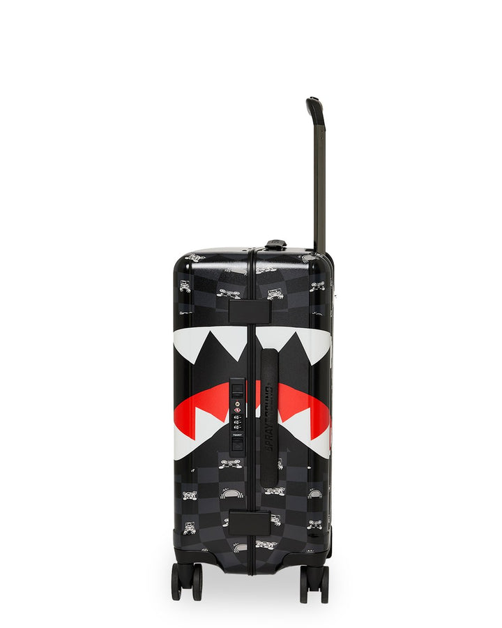 GRAY PEEKING CHARACTER SKETCH CARRY-ON HARD LUGGAGE