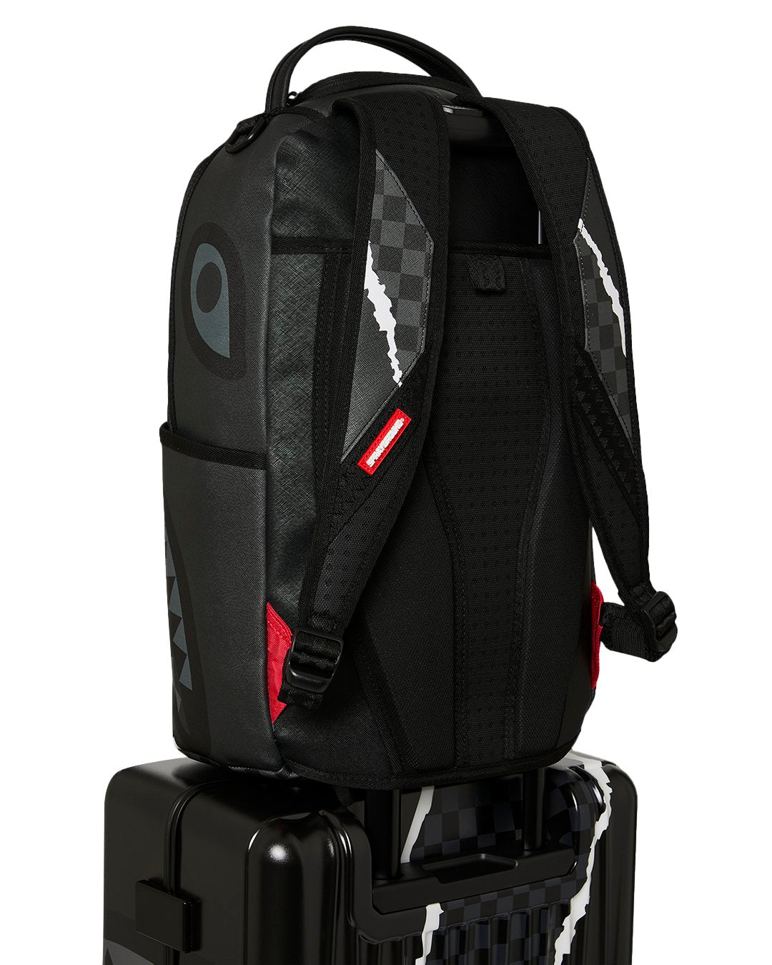 CENTER RIP REVEALING GRAY CHECK CARRY-ON LUGGAGE