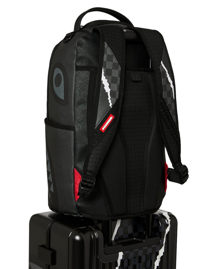 CENTER RIP REVEALING GRAY CHECK CARRY-ON LUGGAGE