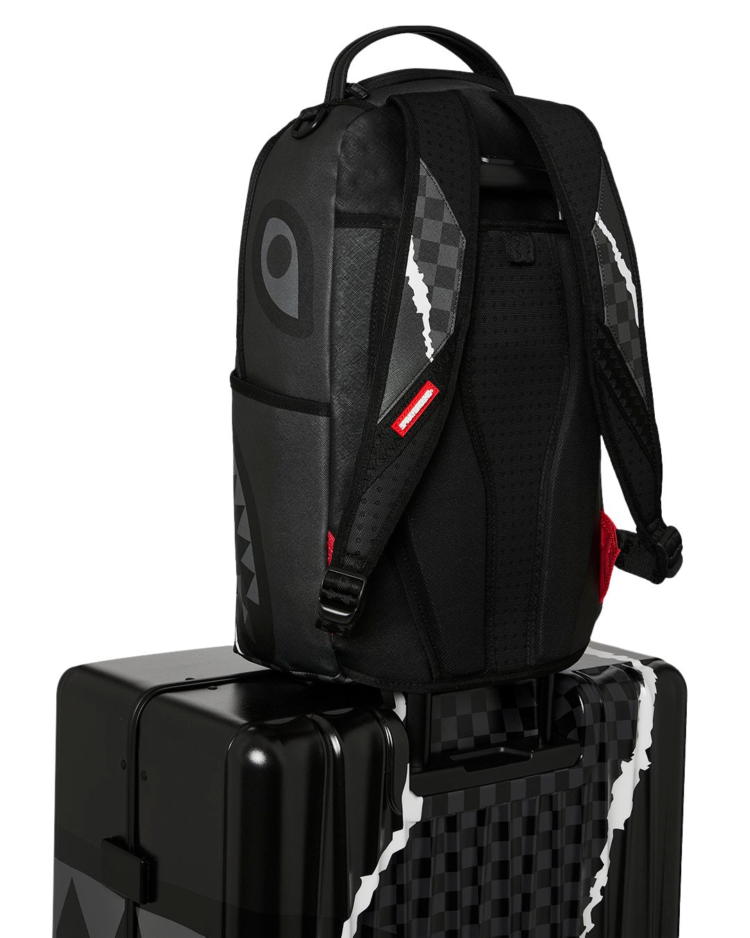 CENTER RIP REVEALING GRAY CHECK FULL-SIZE LUGGAGE
