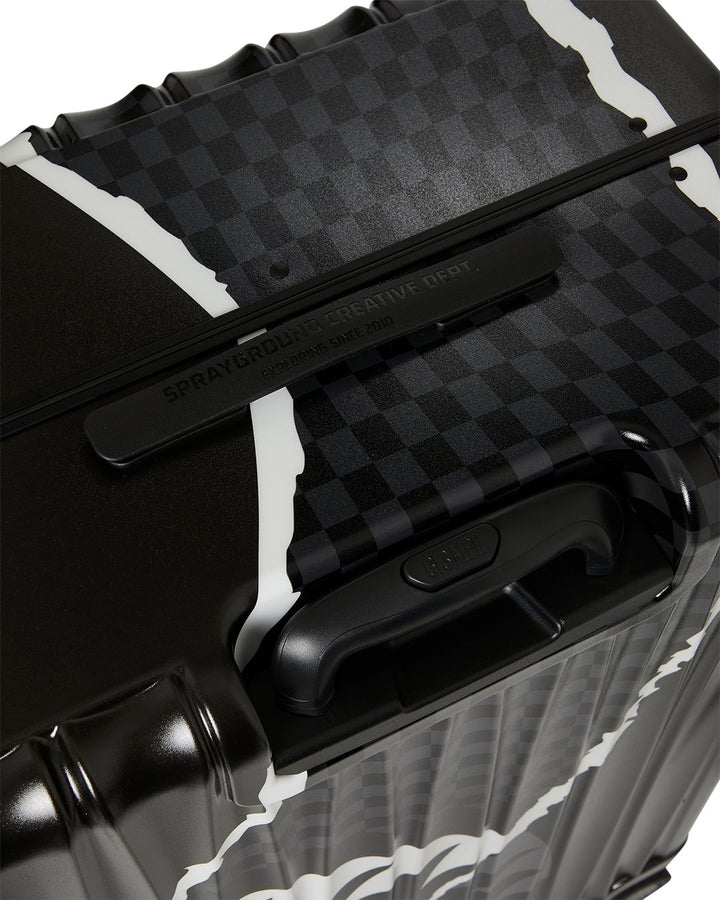 CENTER RIP REVEALING GRAY CHECK FULL-SIZE LUGGAGE