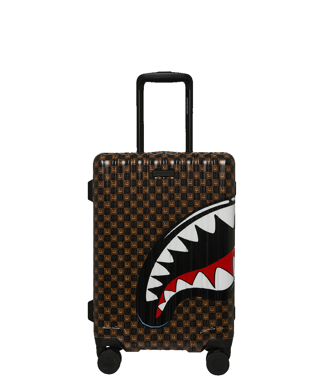 SHARKS IN PARIS WTF BUBBLE BROWN CHECK CARRY-ON LUGGAGE