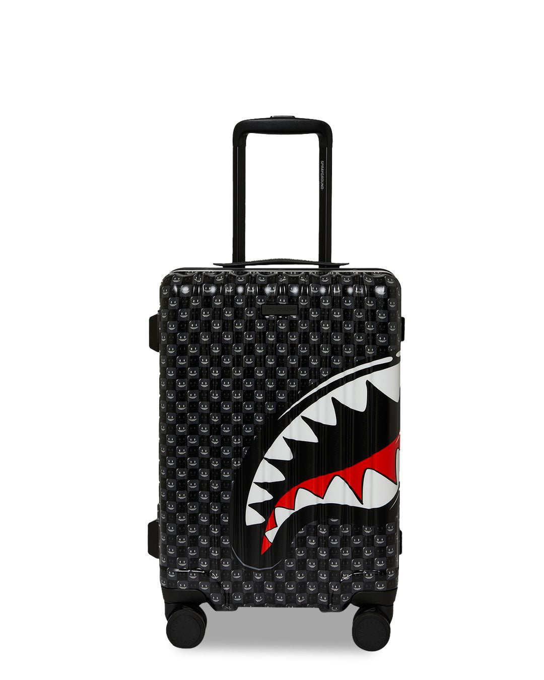 SHARKS IN PARIS WTF BUBBLY BLACK CHECK CARRY-ON LUGGAGE