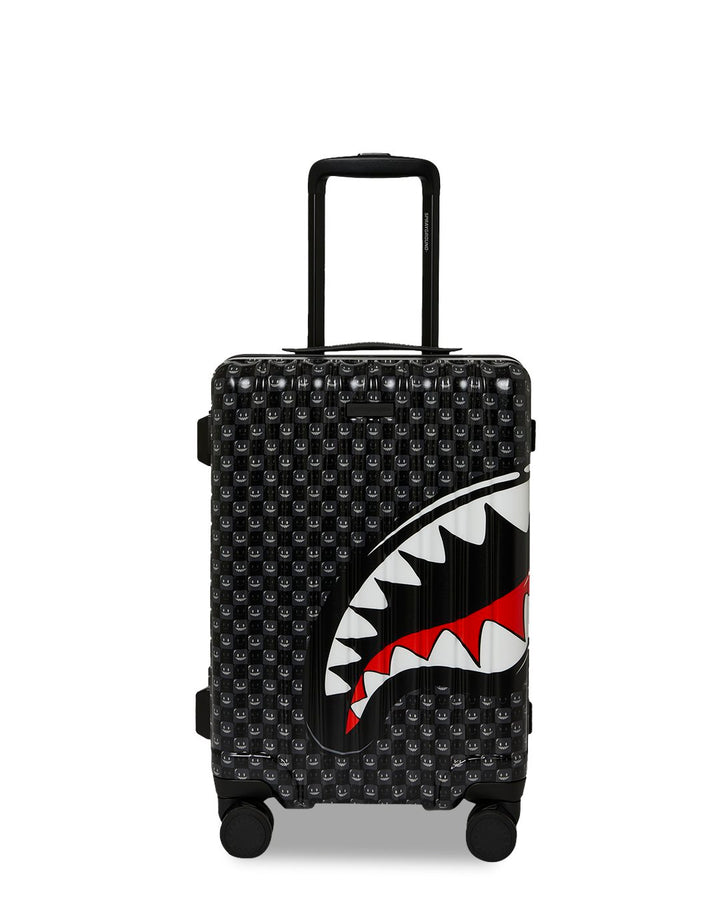 SHARKS IN PARIS WTF BUBBLY BLACK CHECK CARRY-ON LUGGAGE