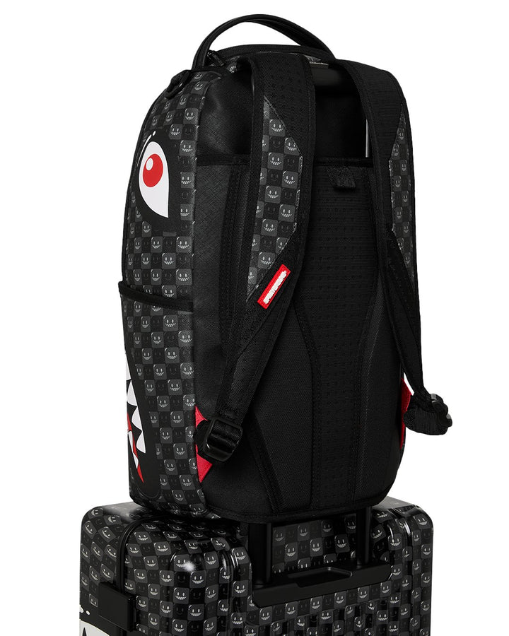 SHARKS IN PARIS WTF BUBBLY BLACK CHECK CARRY-ON LUGGAGE