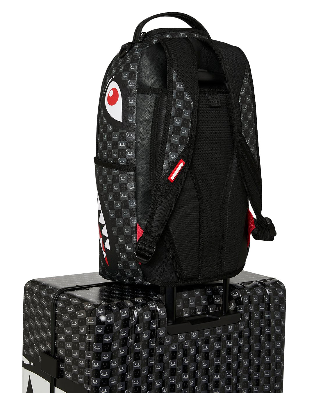 SHARKS IN PARIS WTF BUBBLY BLACK CHECK FULL-SIZE LUGGAGE