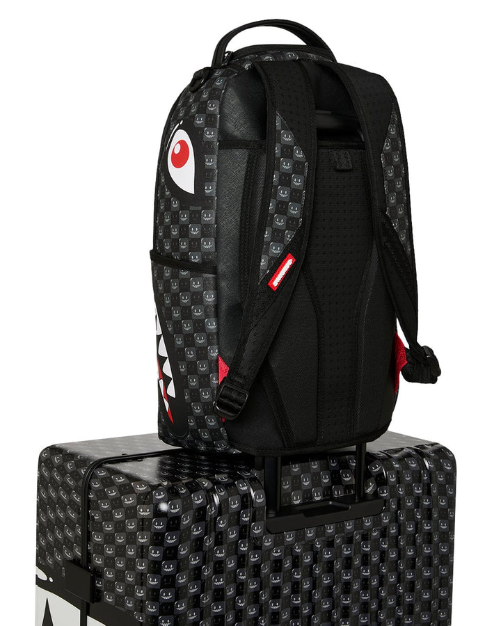SHARKS IN PARIS WTF BUBBLY BLACK CHECK FULL-SIZE LUGGAGE