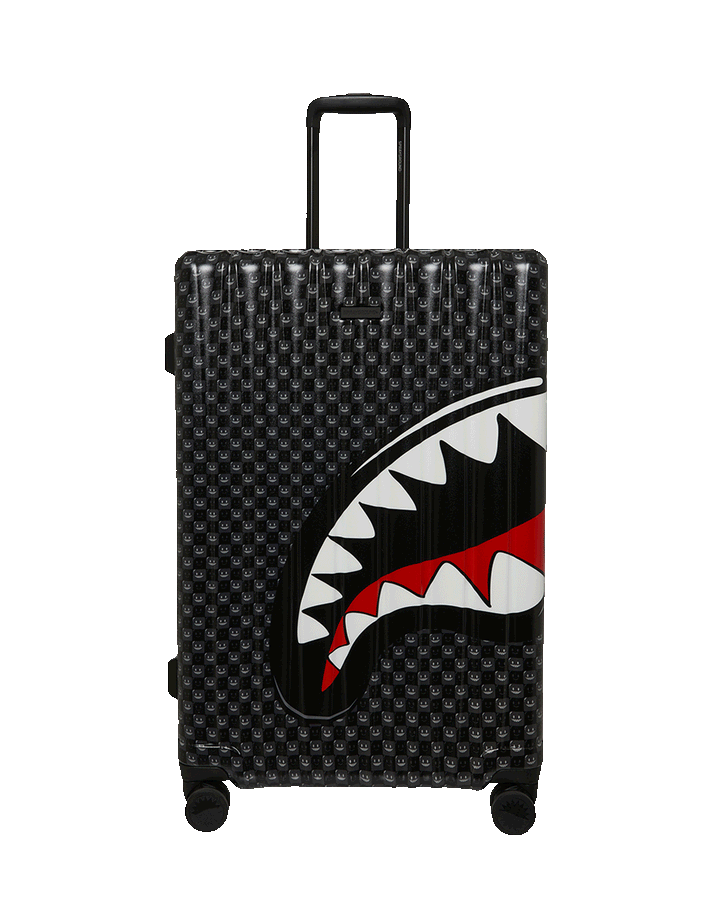 SHARKS IN PARIS WTF BUBBLY BLACK CHECK FULL-SIZE LUGGAGE
