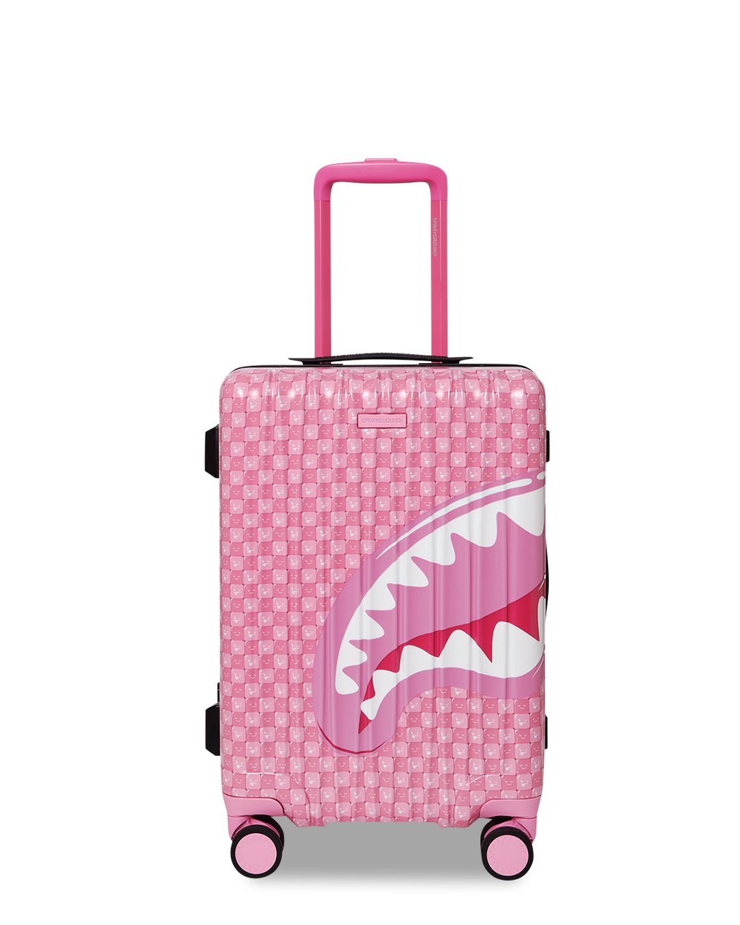 PINK NEW CHECK FACES CARRY-ON LUGGAGE