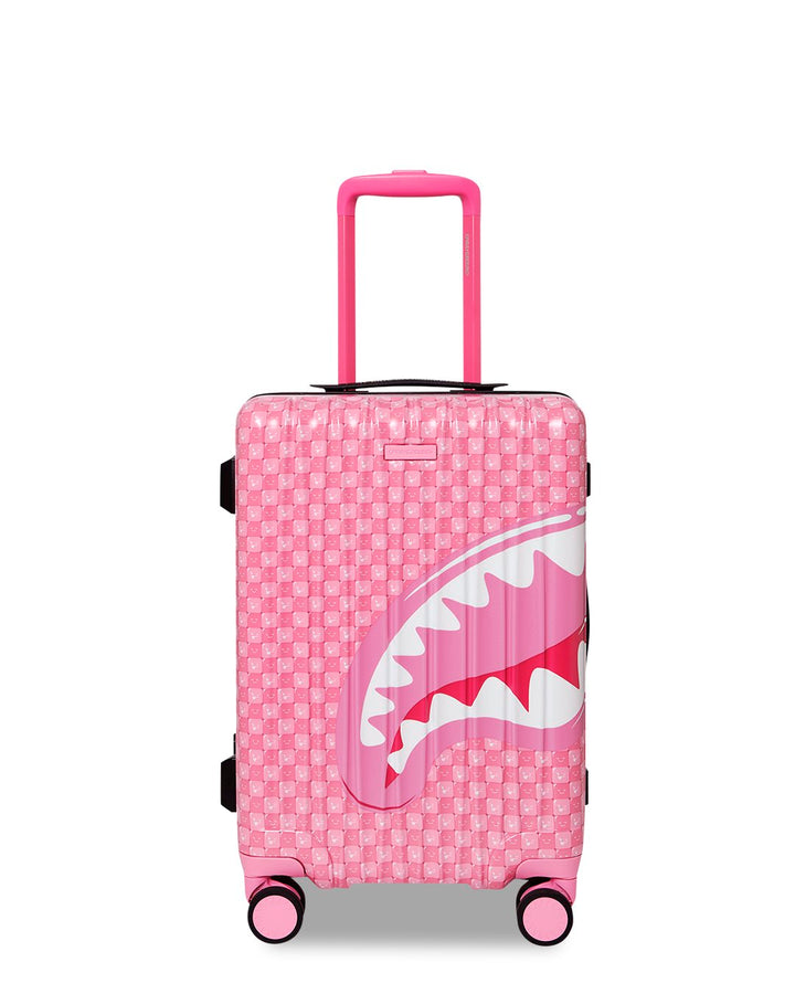 PINK NEW CHECK FACES CARRY-ON LUGGAGE