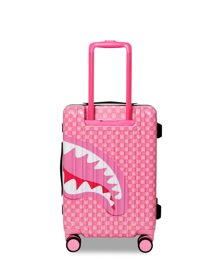 PINK NEW CHECK FACES CARRY-ON LUGGAGE