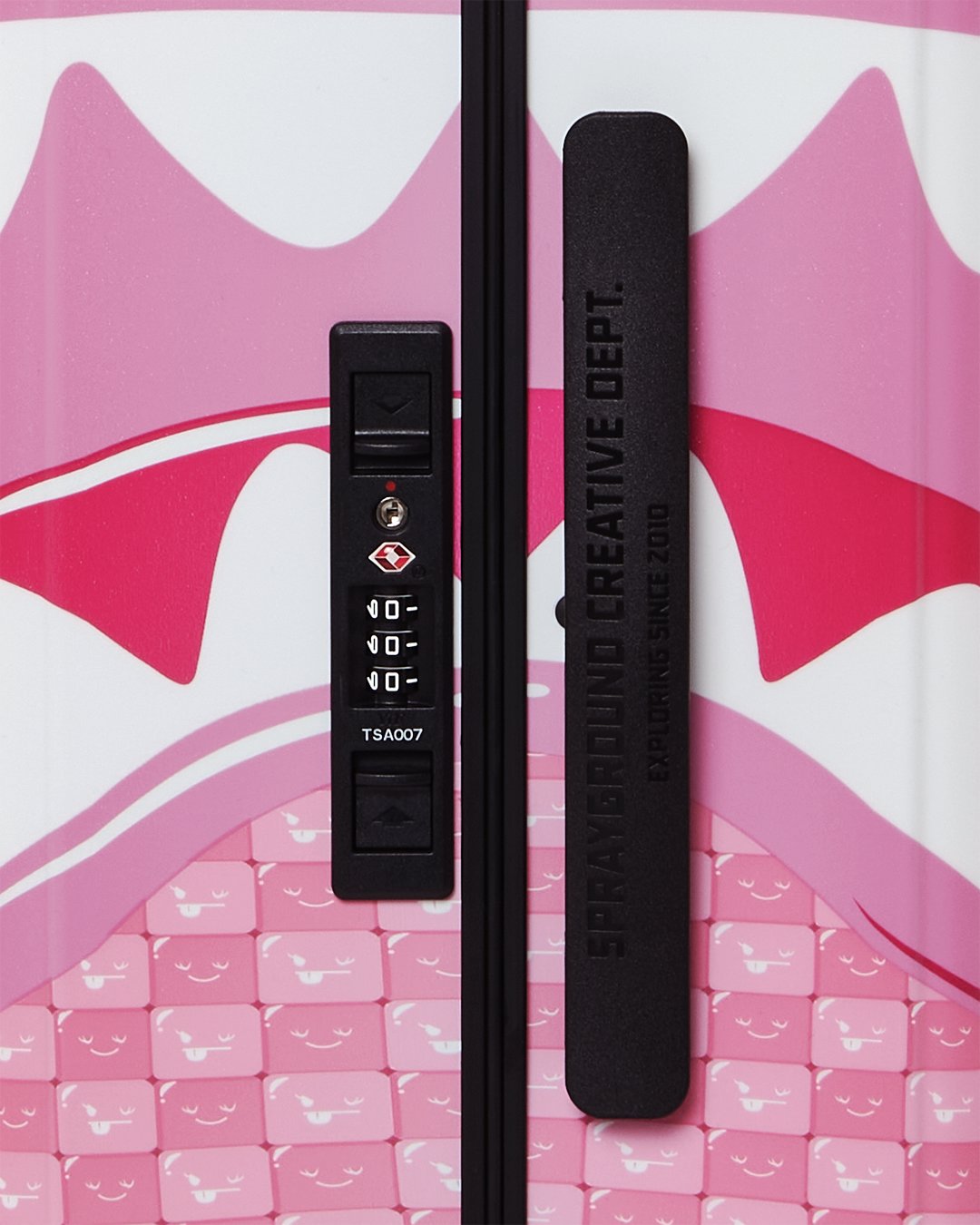 PINK NEW CHECK FACES CARRY-ON LUGGAGE