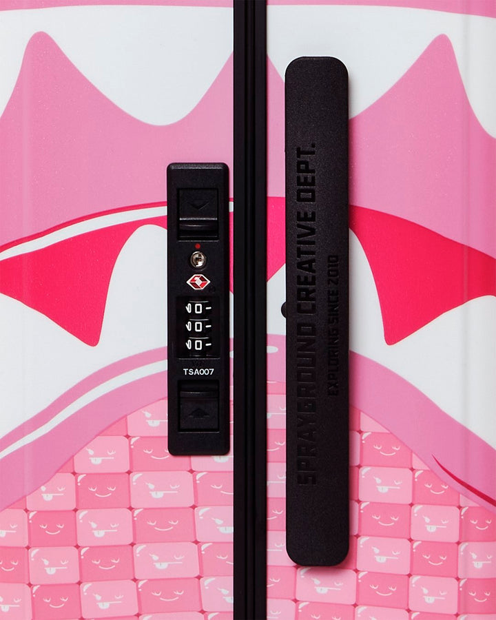 PINK NEW CHECK FACES CARRY-ON LUGGAGE