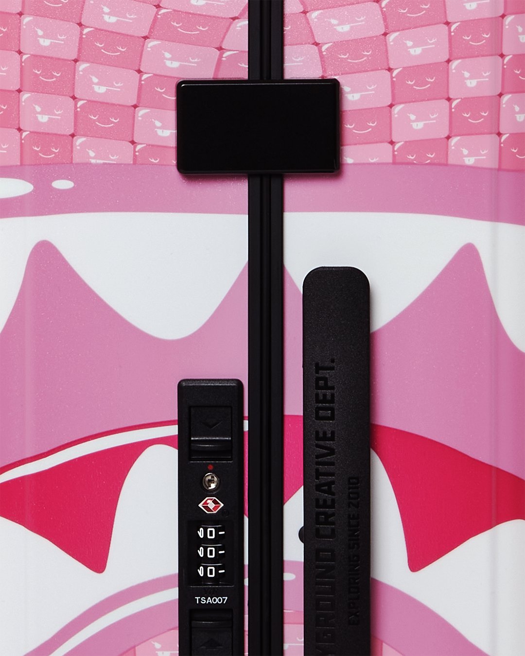 PINK NEW CHECK FACES CARRY-ON LUGGAGE
