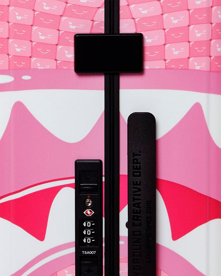 PINK NEW CHECK FACES CARRY-ON LUGGAGE