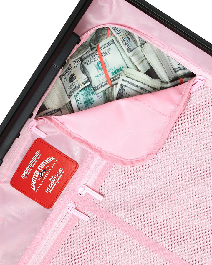 PINK NEW CHECK FACES CARRY-ON LUGGAGE