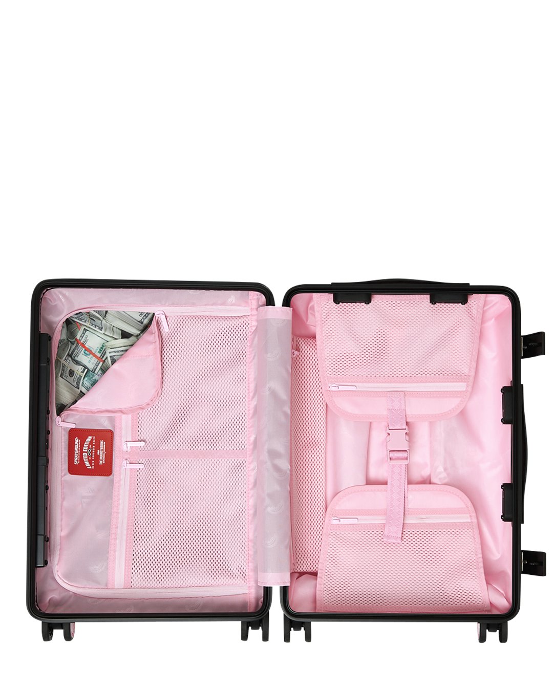 PINK NEW CHECK FACES CARRY-ON LUGGAGE