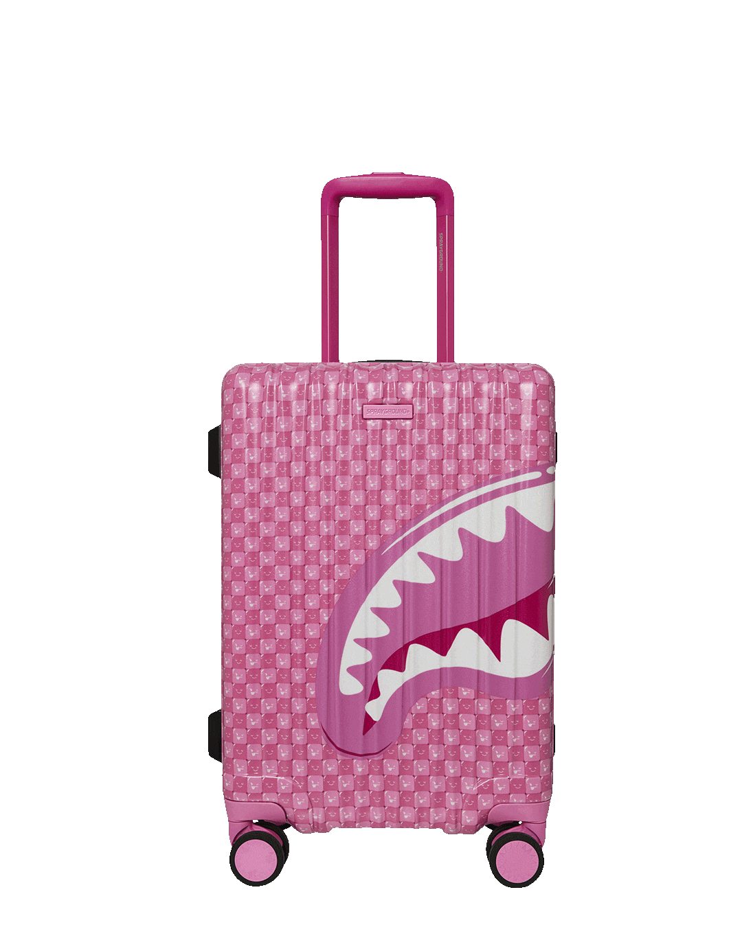 PINK NEW CHECK FACES CARRY-ON LUGGAGE