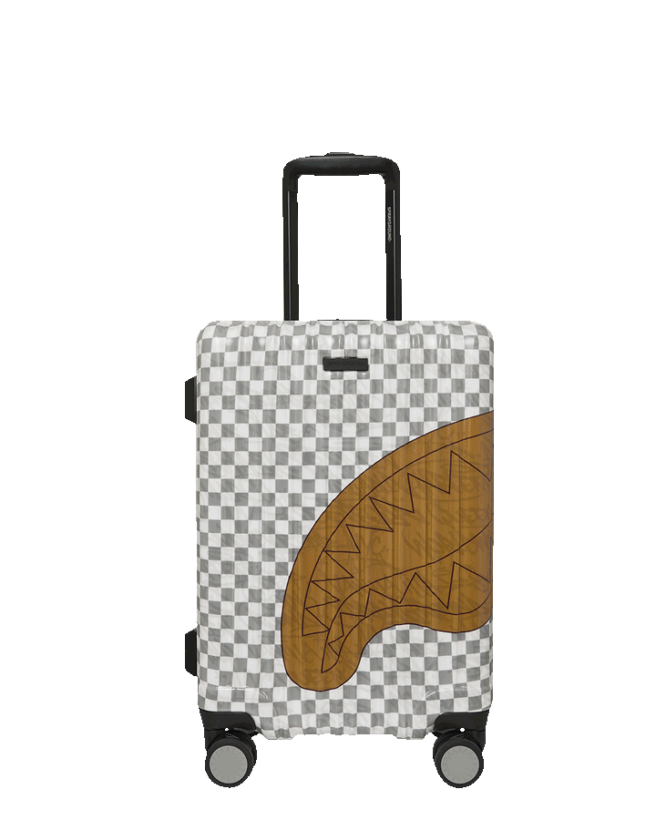 EMBOSSED CREAM CHECK CARRY-ON LUGGAGE