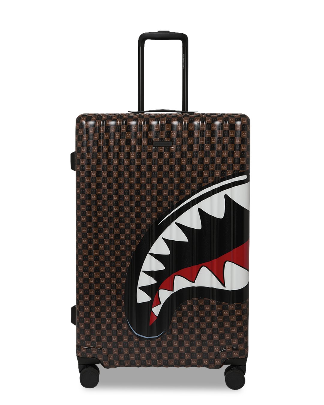 SHARKS IN PARIS WTF BUBBLE BROWN CHECK FULL-SIZE LUGGAGE
