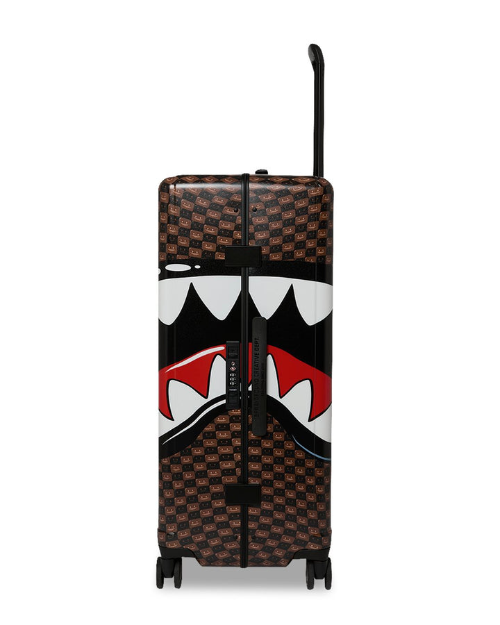 SHARKS IN PARIS WTF BUBBLE BROWN CHECK FULL-SIZE LUGGAGE