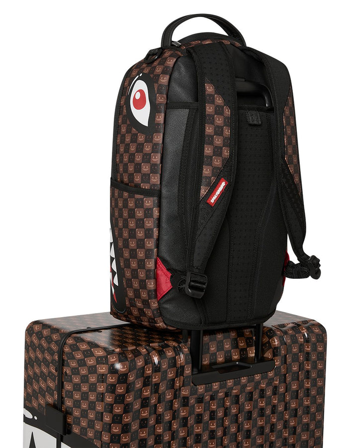 SHARKS IN PARIS WTF BUBBLE BROWN CHECK FULL-SIZE LUGGAGE