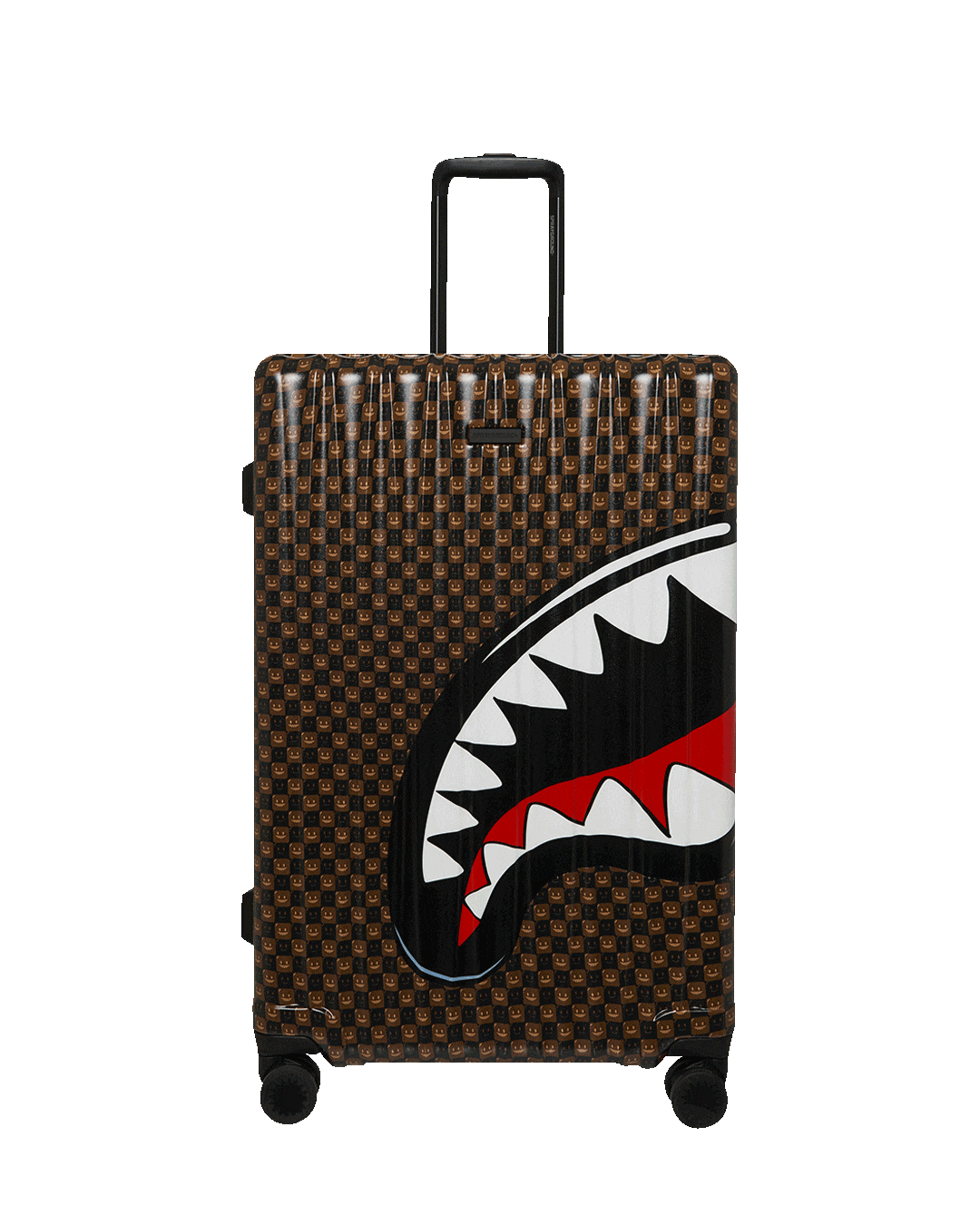 SHARKS IN PARIS WTF BUBBLE BROWN CHECK FULL-SIZE LUGGAGE