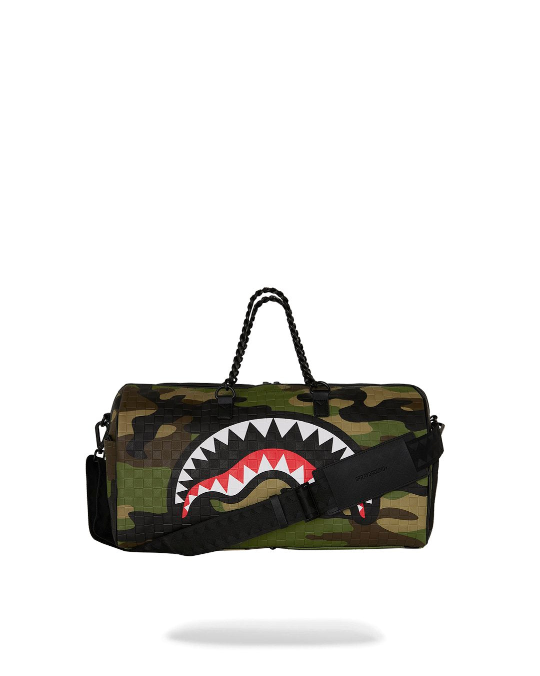 WOODLAND CAMO CHECK CHAIN LARGE DUFFLE