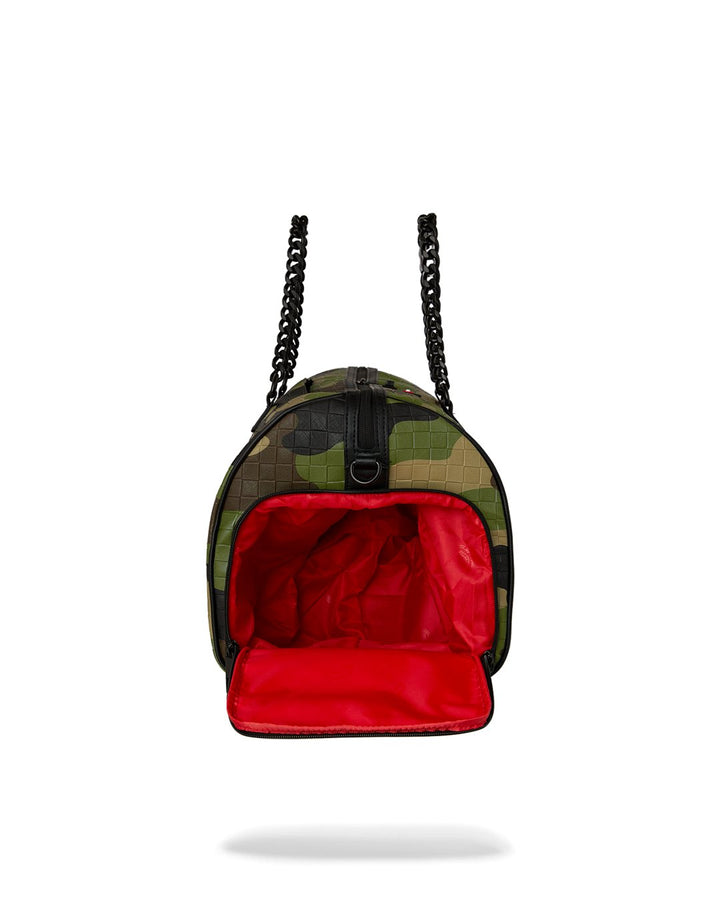 WOODLAND CAMO CHECK CHAIN LARGE DUFFLE