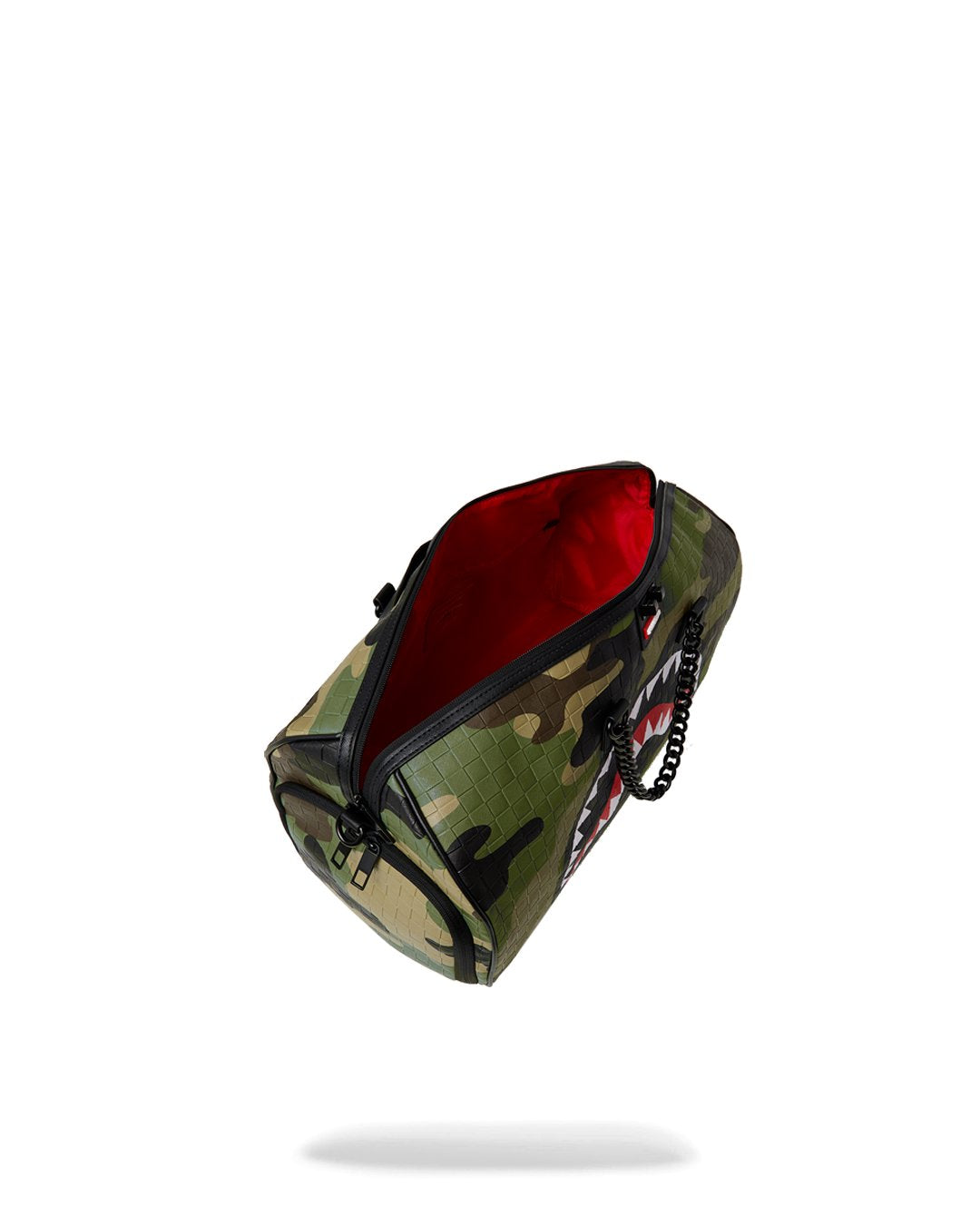 WOODLAND CAMO CHECK CHAIN LARGE DUFFLE