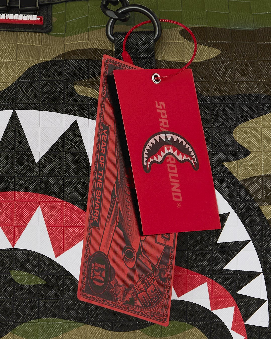 WOODLAND CAMO CHECK CHAIN LARGE DUFFLE