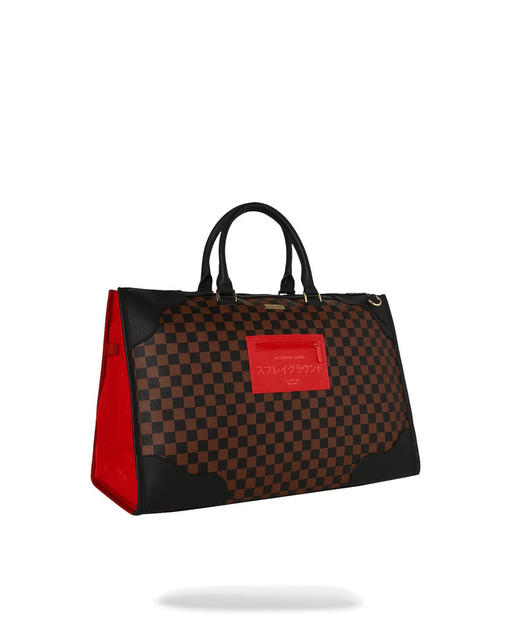 RED REDEMPTION PYRAMID DUFFLE