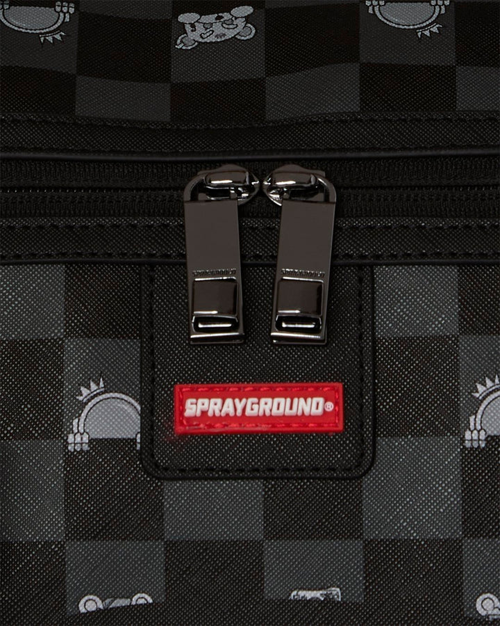 GRAY PEEKING CHARACTER CHECK LARGE DUFFLE