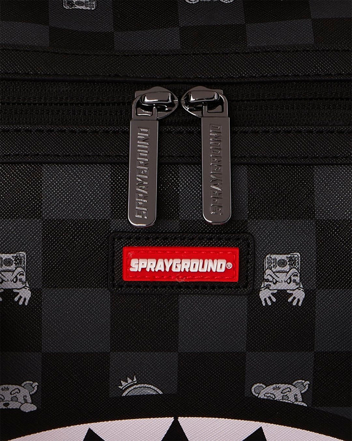 GRAY PEEKING CHARACTER CHECK MINI DUFFLE